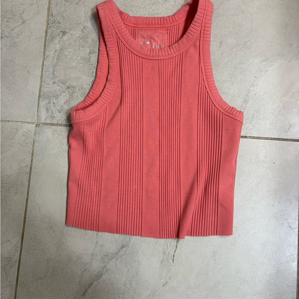 Women's Ribbed Coral Tank Top